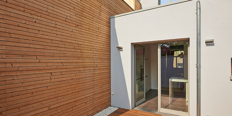 Entrée d'une maison rénovée